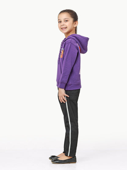 Edenrobe - Girl's Purple Hoodie - EGTH22-008