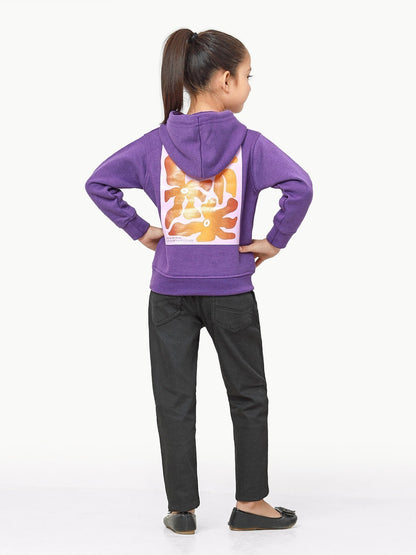 Edenrobe - Girl's Purple Hoodie - EGTH22-008