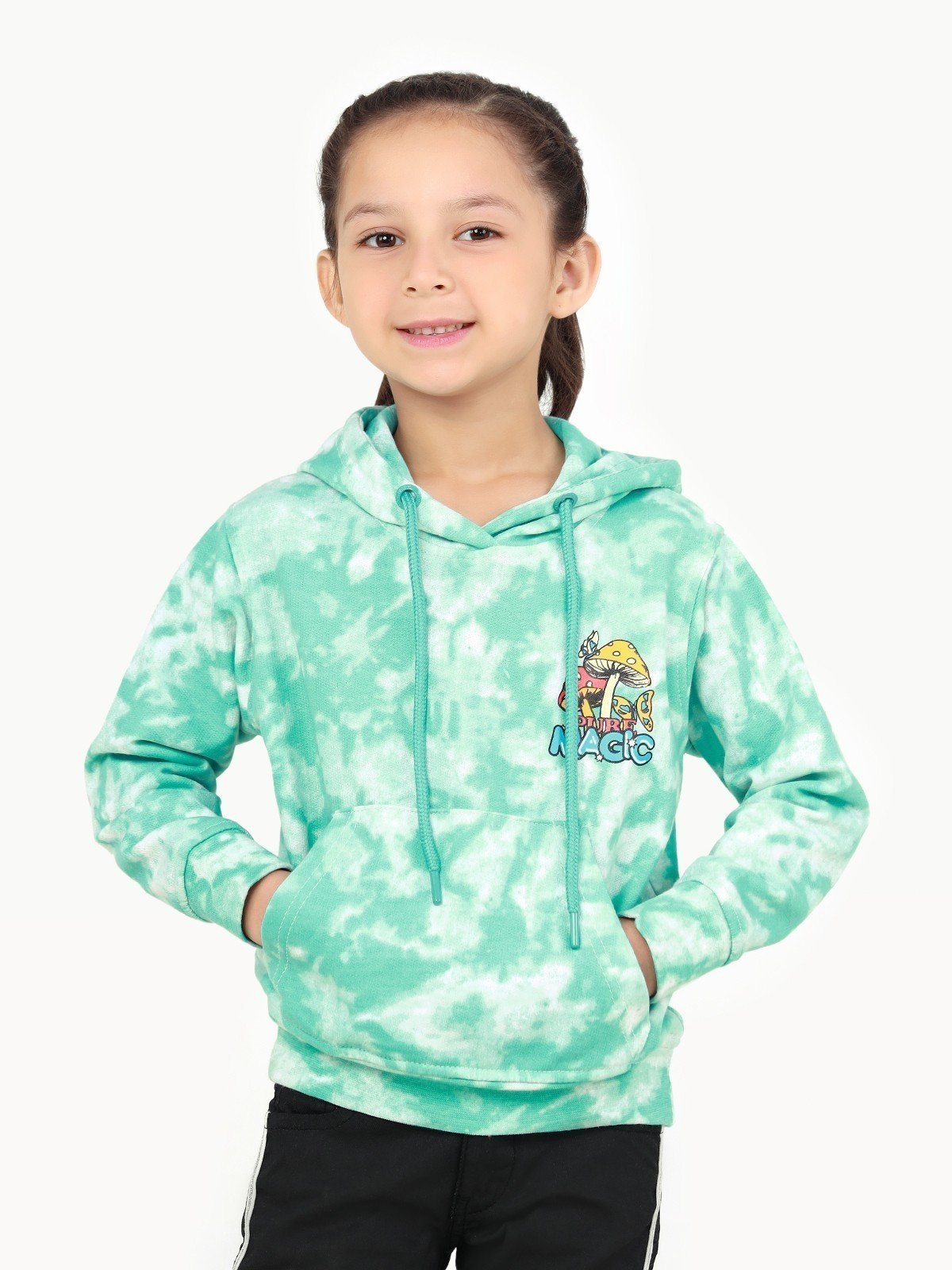 Edenrobe - Girl's Sea Green Hoodie - EGTH22-010
