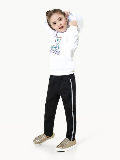 Edenrobe - Girl's White Hoodie - EGTH22-011