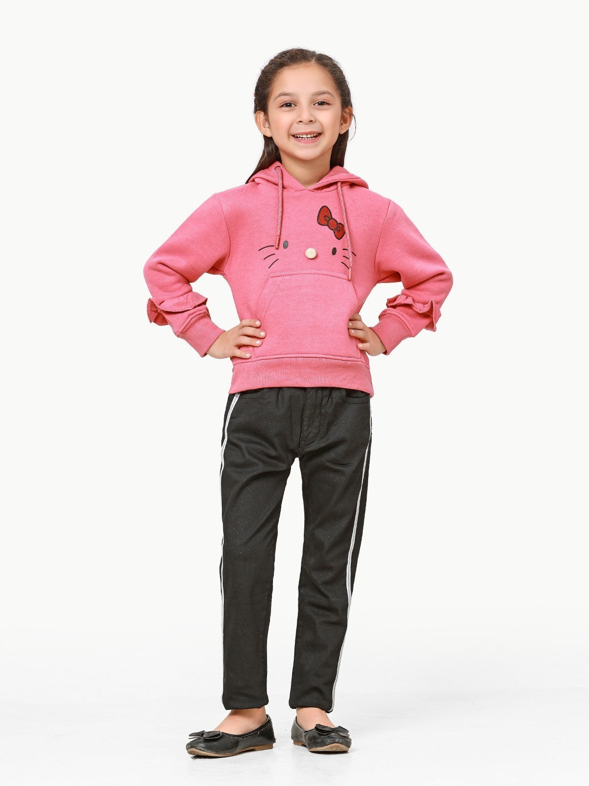 Edenrobe - Girl's Pink Hoodie - EGTH22-014
