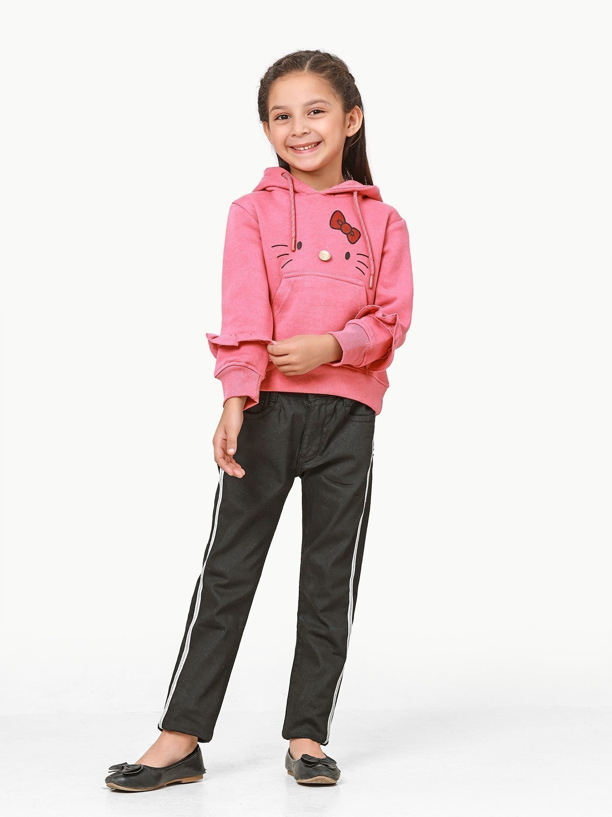 Edenrobe - Girl's Pink Hoodie - EGTH22-014