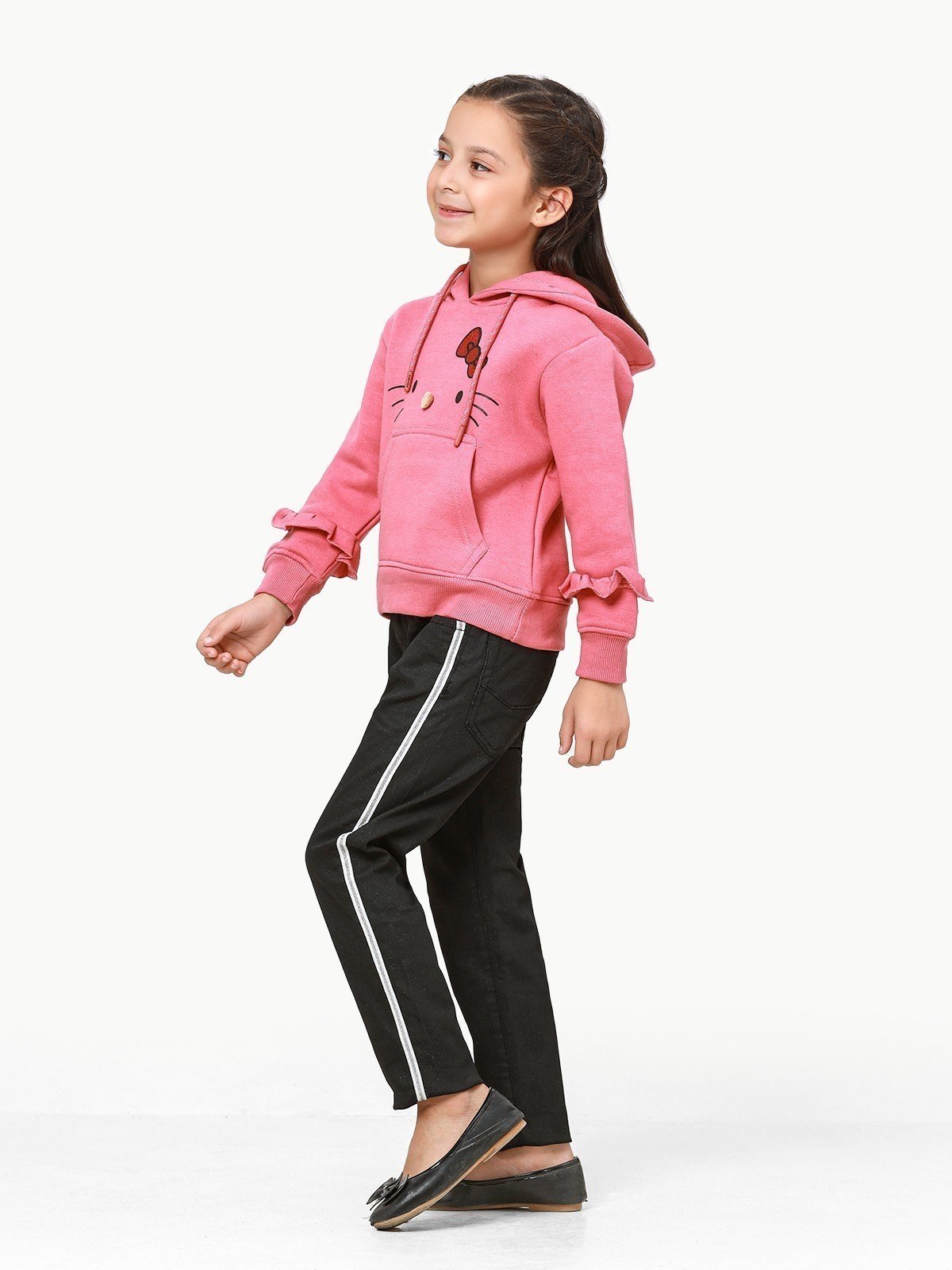Edenrobe - Girl's Pink Hoodie - EGTH22-014
