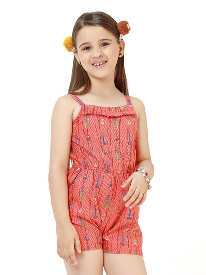 Edenrobe - Girl's Coral Jumpsuit - EGTJSW22-007