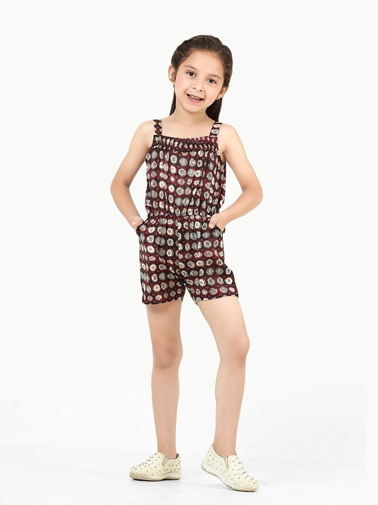 Edenrobe - Girl's Burgundy Jumpsuit - EGTJSW22-008