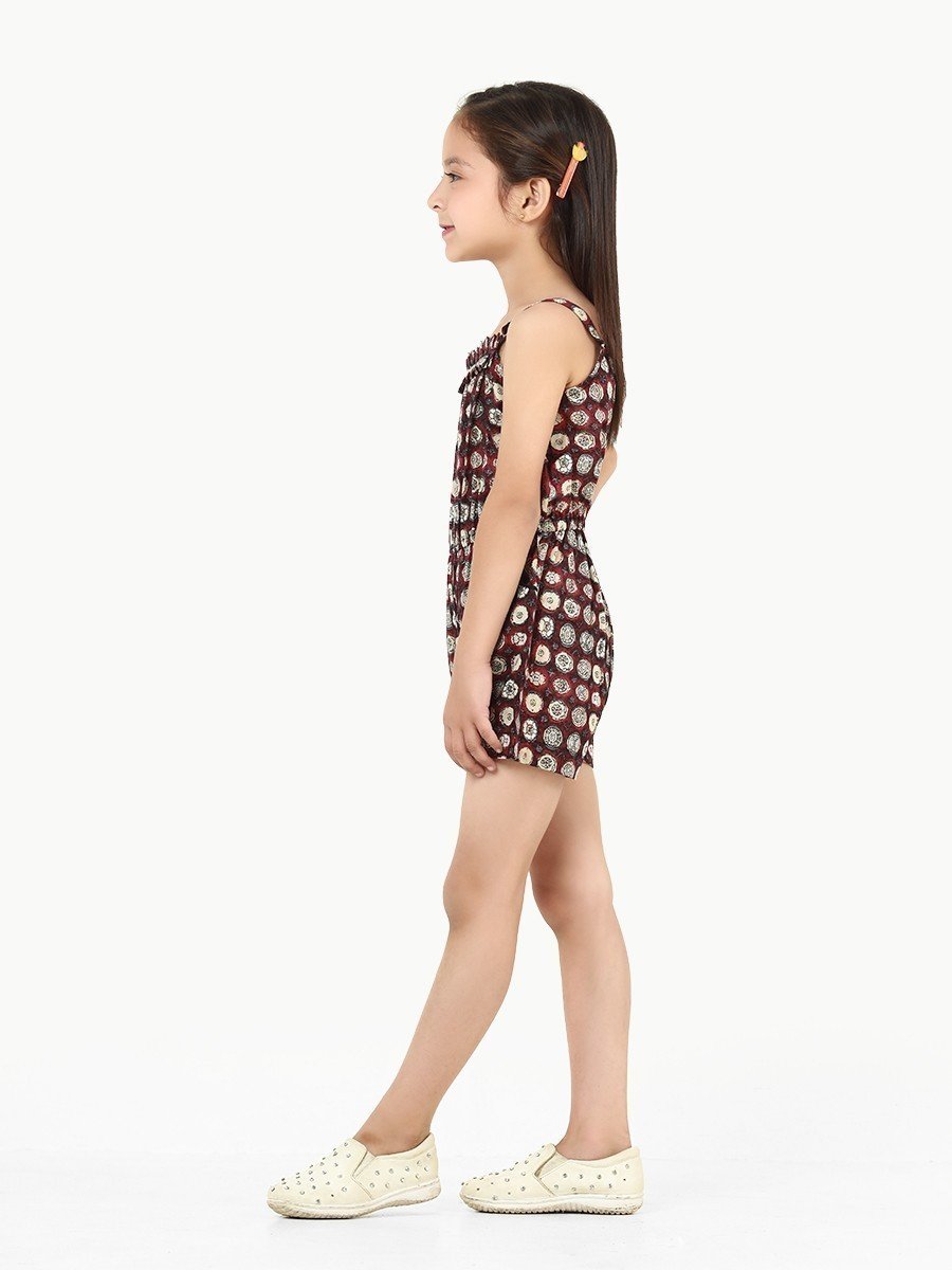 Edenrobe - Girl's Burgundy Jumpsuit - EGTJSW22-008