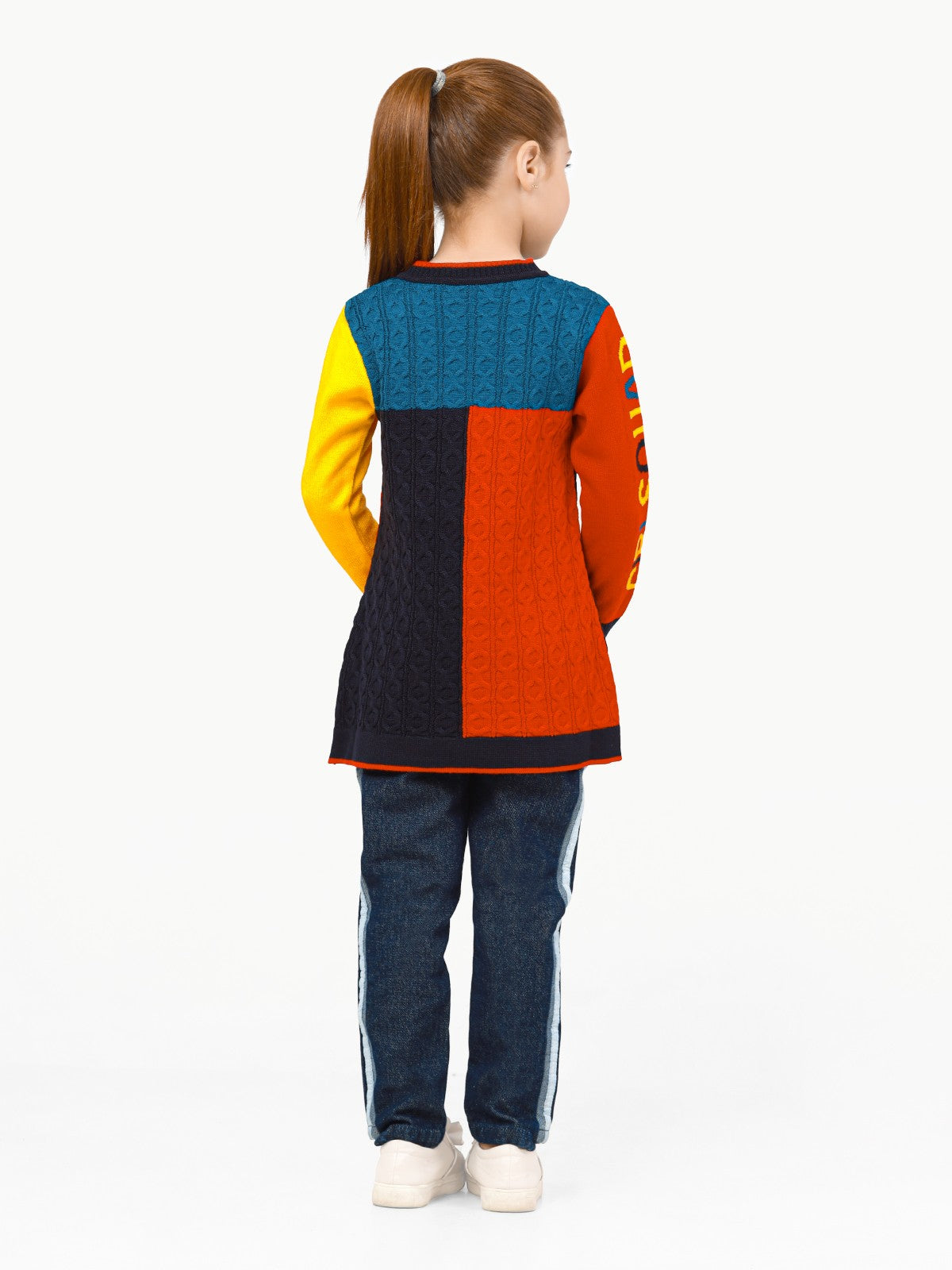 Edenrobe - Girl's Multi Sweater Frock - EGTSF22-006