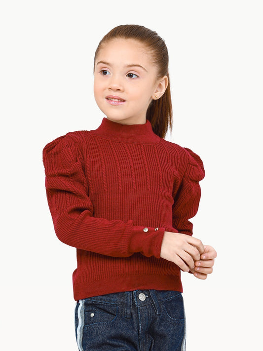 Edenrobe - Girl's Magenta Sweater - EGTSWT22-002
