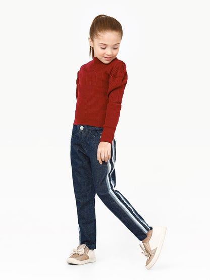Edenrobe - Girl's Magenta Sweater - EGTSWT22-002