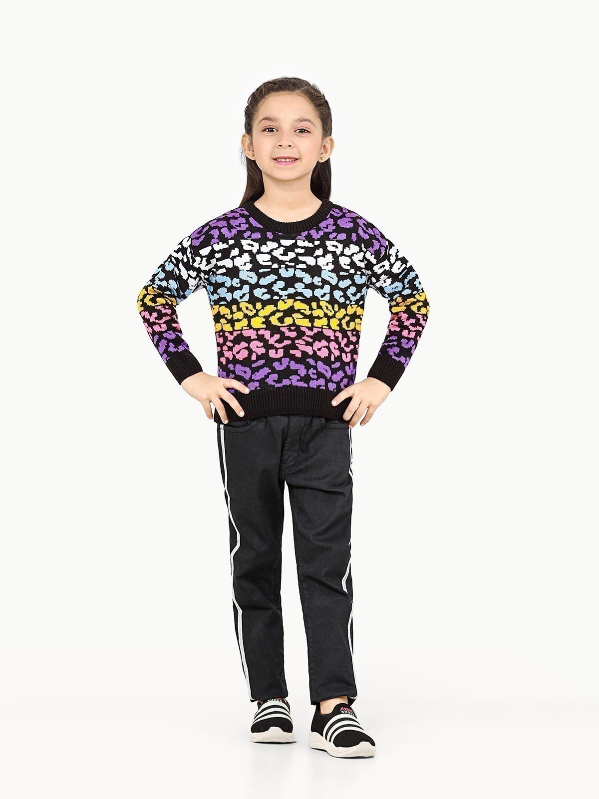 Edenrobe - Girl's Multi Sweater - EGTSWT22-005