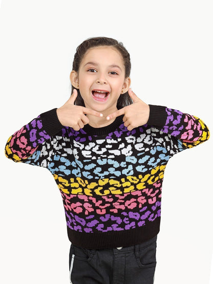 Edenrobe - Girl's Multi Sweater - EGTSWT22-005