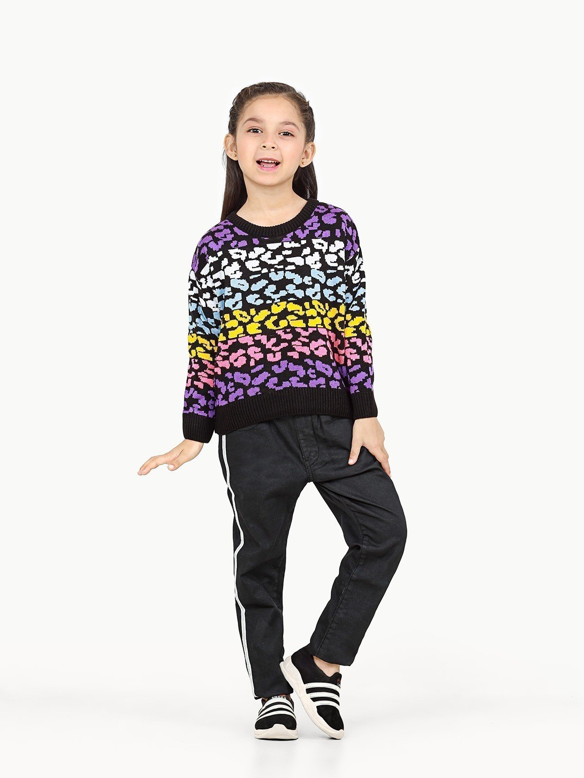 Edenrobe - Girl's Multi Sweater - EGTSWT22-005