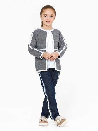 Edenrobe - Girl's Grey Sweater - EGTSWT22-012