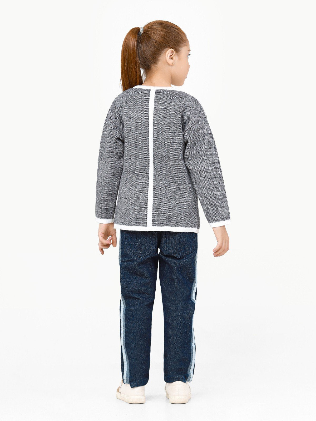 Edenrobe - Girl's Grey Sweater - EGTSWT22-012