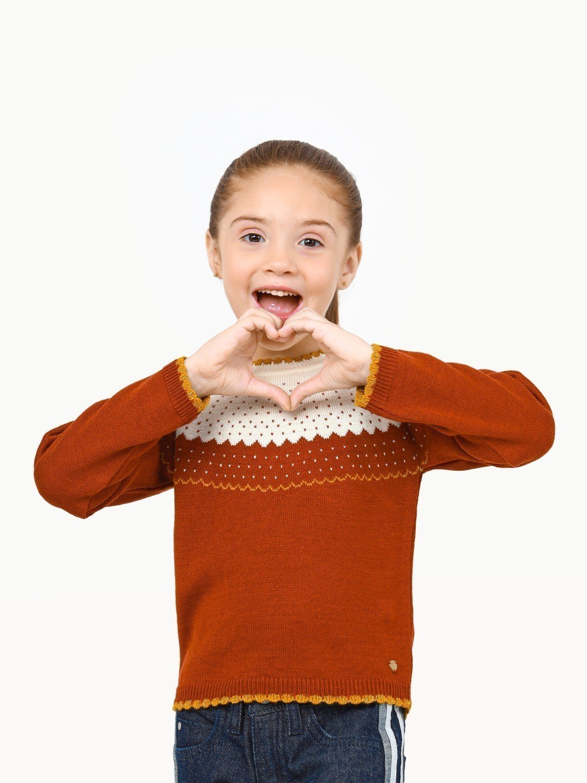 Edenrobe - Girl's Rust Sweater - EGTSWT22-013