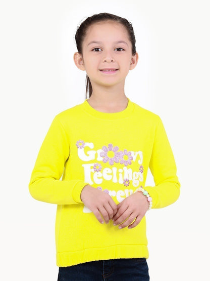 Edenrobe - Girl's Lemon Sweatshirt - EGTSS22-002