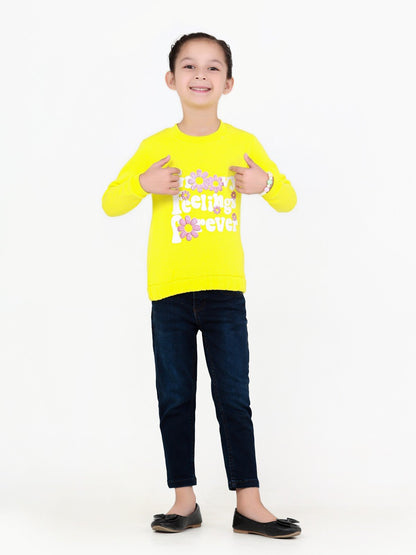 Edenrobe - Girl's Lemon Sweatshirt - EGTSS22-002