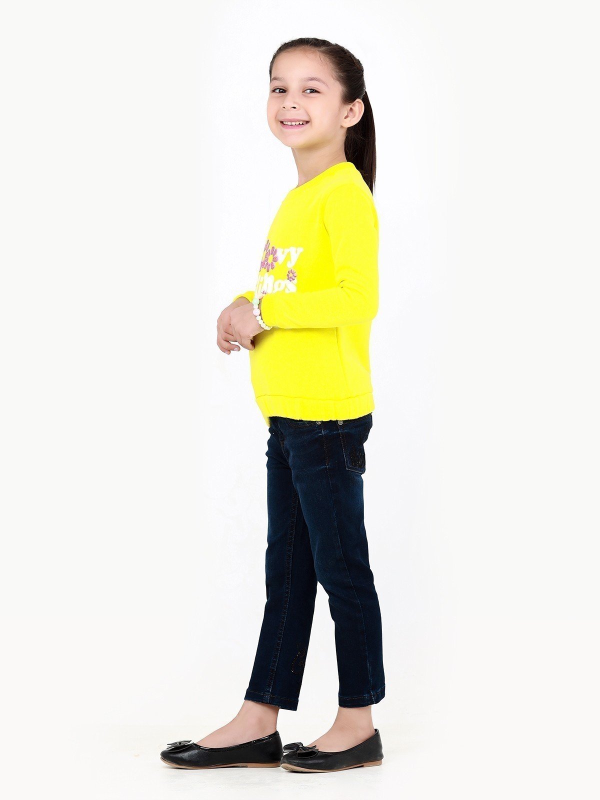 Edenrobe - Girl's Lemon Sweatshirt - EGTSS22-002