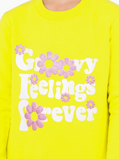 Edenrobe - Girl's Lemon Sweatshirt - EGTSS22-002