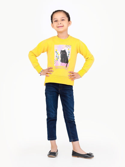 Edenrobe - Girl's Yellow Sweatshirt - EGTSS22-005
