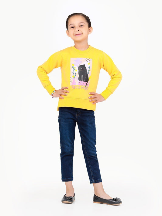 Edenrobe - Girl's Yellow Sweatshirt - EGTSS22-005