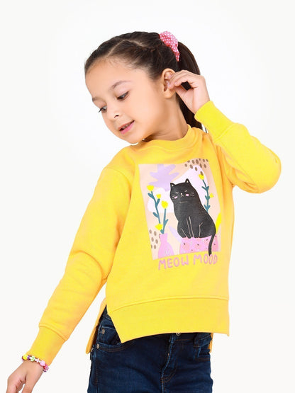 Edenrobe - Girl's Yellow Sweatshirt - EGTSS22-005