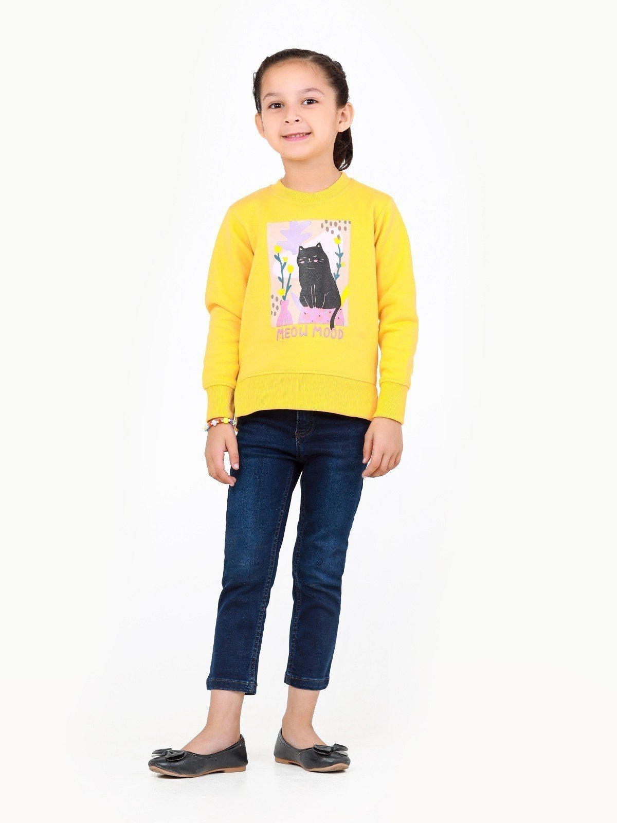 Edenrobe - Girl's Yellow Sweatshirt - EGTSS22-005