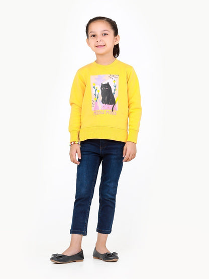 Edenrobe - Girl's Yellow Sweatshirt - EGTSS22-005