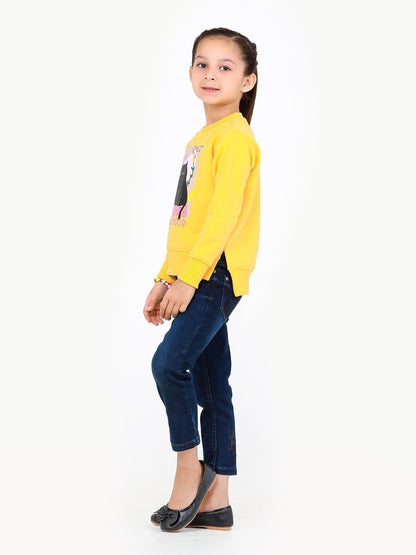 Edenrobe - Girl's Yellow Sweatshirt - EGTSS22-005