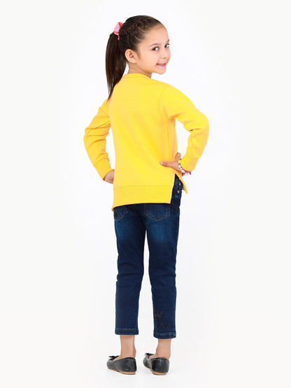 Edenrobe - Girl's Yellow Sweatshirt - EGTSS22-005