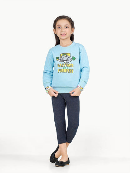 Edenrobe - Girl's Light Blue Sweatshirt - EGTSS22-008