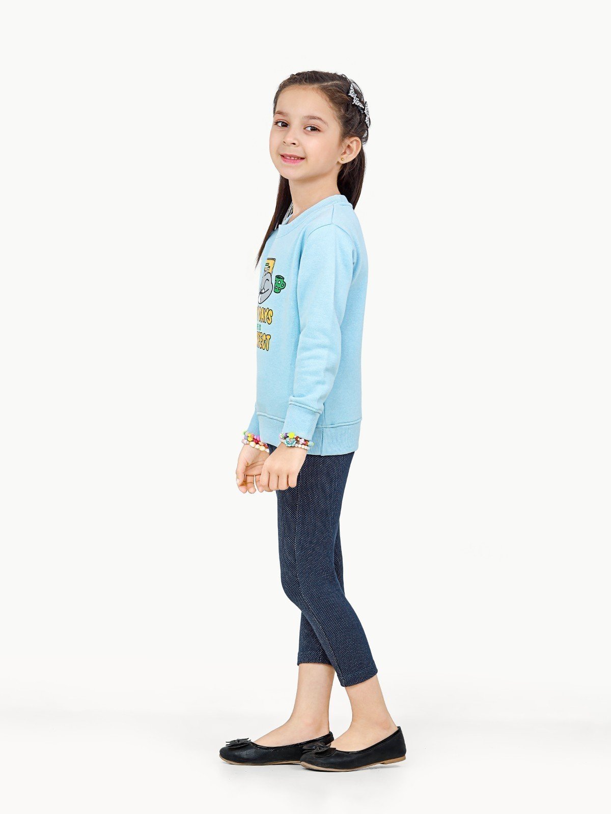 Edenrobe - Girl's Light Blue Sweatshirt - EGTSS22-008