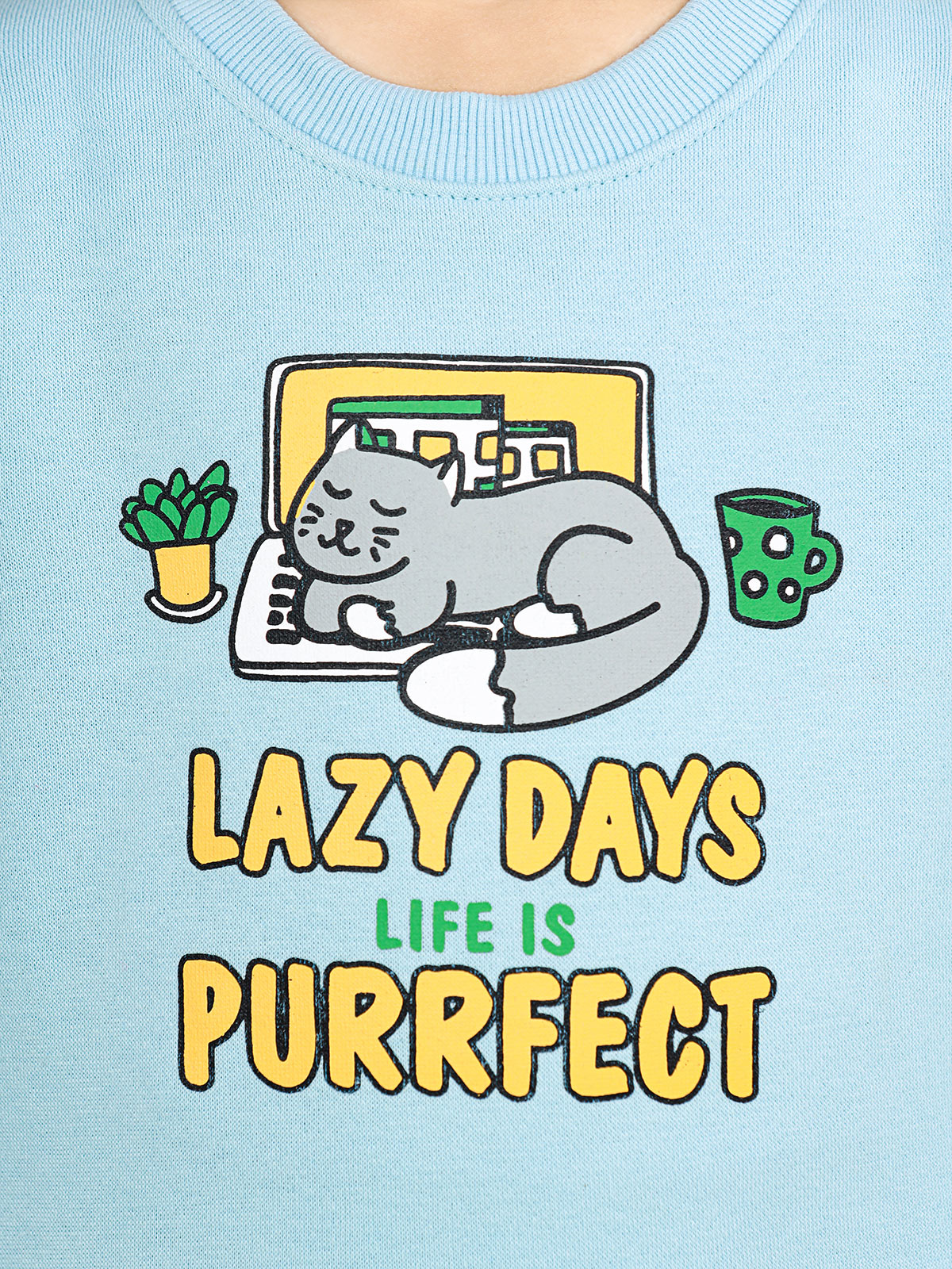 Edenrobe - Girl's Light Blue Sweatshirt - EGTSS22-008