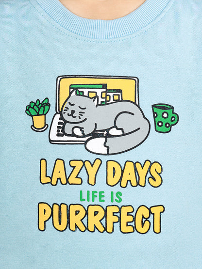 Edenrobe - Girl's Light Blue Sweatshirt - EGTSS22-008