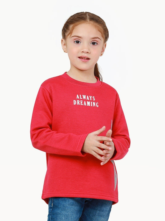Edenrobe - Girl's Deep Pink Sweatshirt - EGTSS22-012