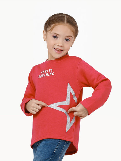 Edenrobe - Girl's Deep Pink Sweatshirt - EGTSS22-012