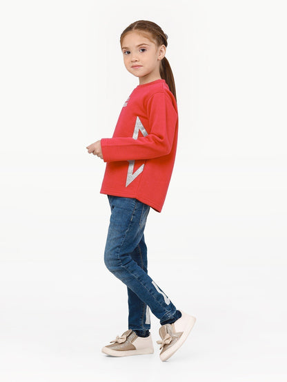Edenrobe - Girl's Deep Pink Sweatshirt - EGTSS22-012