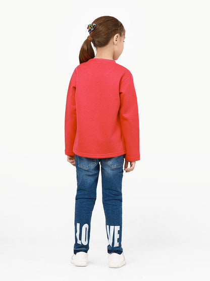 Edenrobe - Girl's Deep Pink Sweatshirt - EGTSS22-012