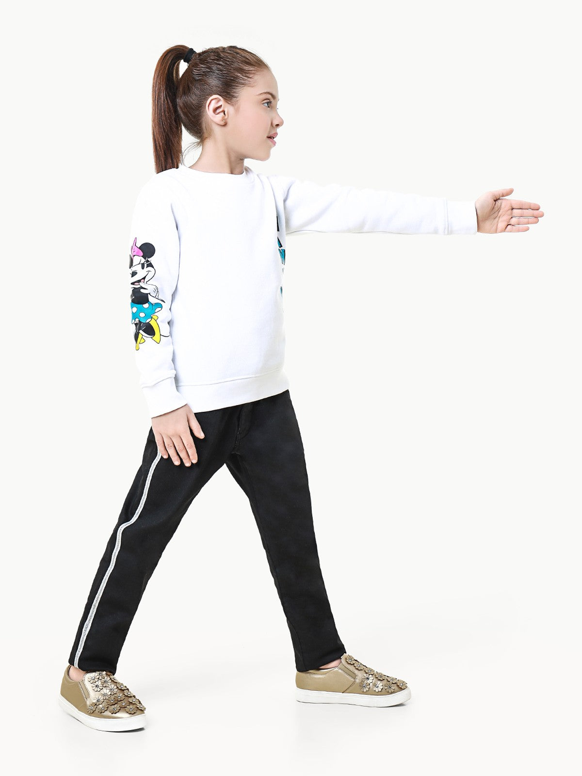 Edenrobe - Girl's White Sweatshirt - EGTSS22-014