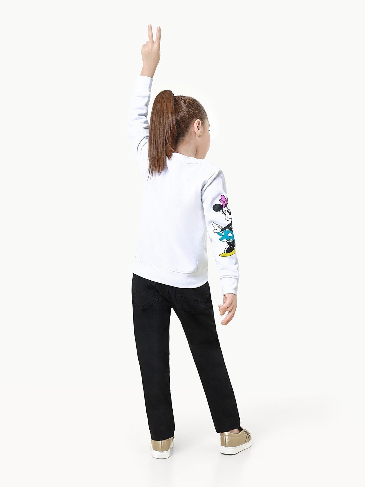 Edenrobe - Girl's White Sweatshirt - EGTSS22-014