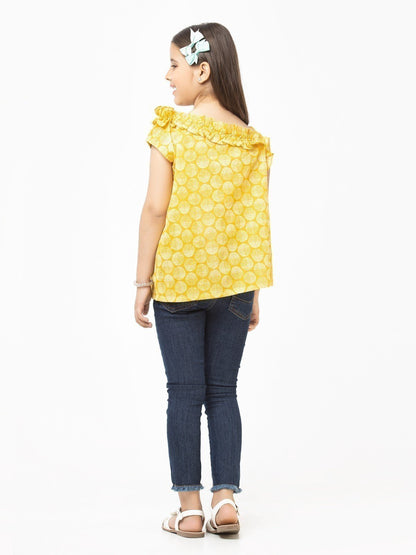 Edenrobe - Girl's Yellow Fusion Top - EGTF21S-001