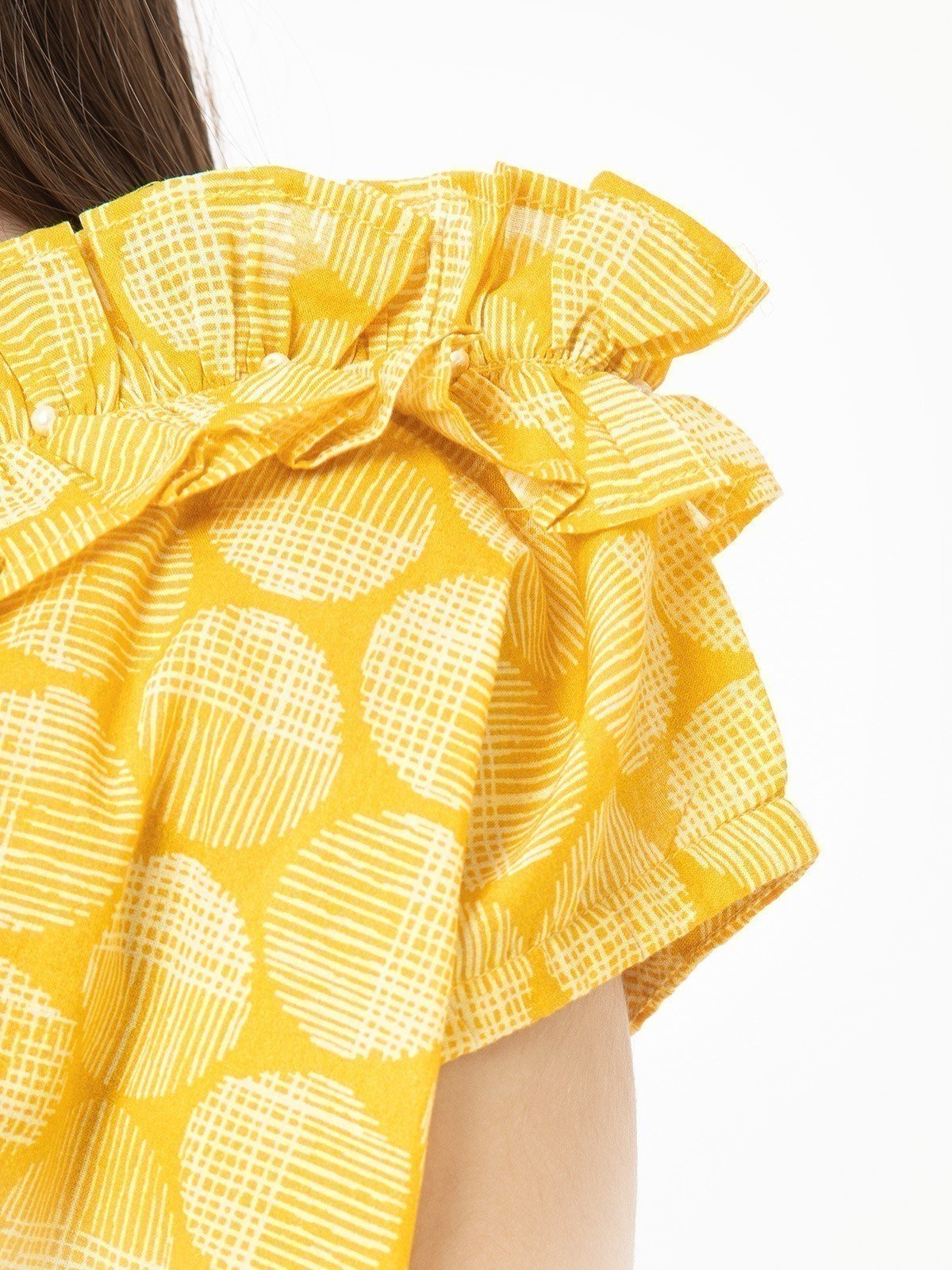 Edenrobe - Girl's Yellow Fusion Top - EGTF21S-001