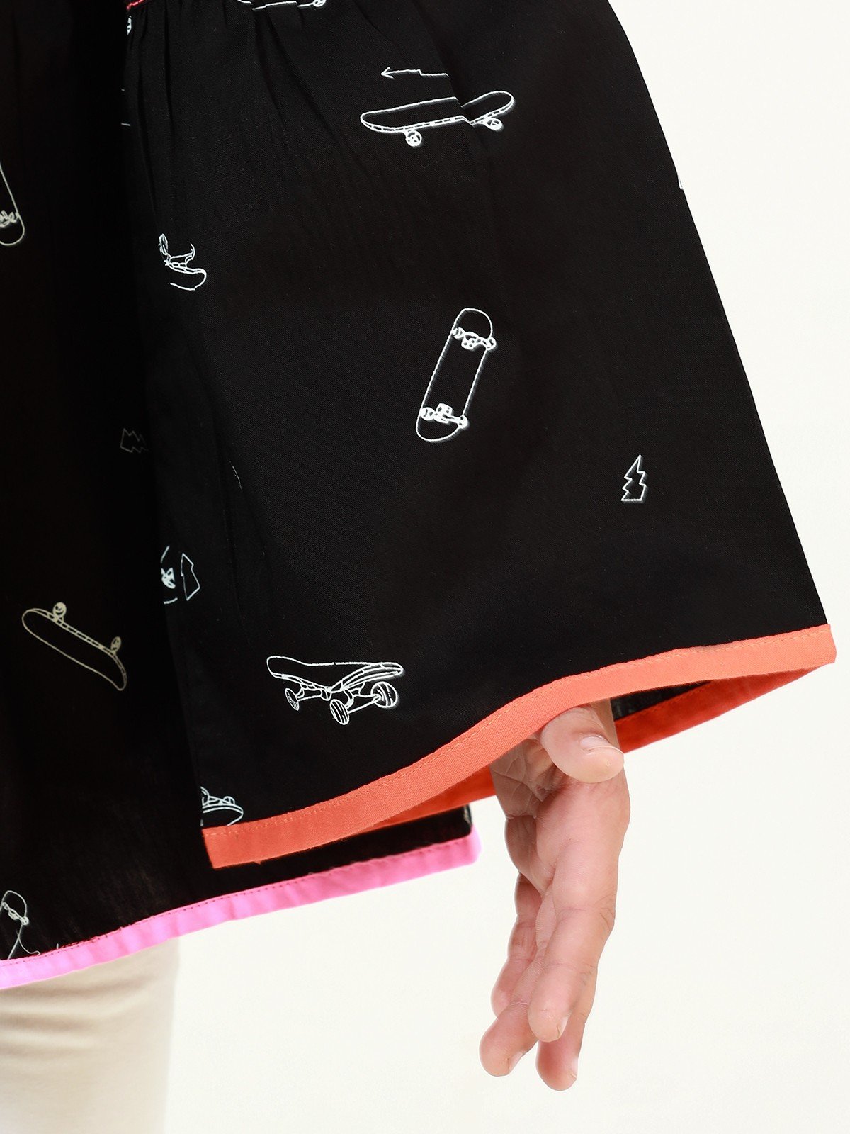 Edenrobe - Girl's Black Fusion Top - EGTFT22-100001