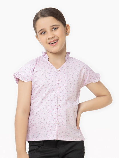 Edenrobe - Girl's Light Pink Fusion Top - EGTW22-025