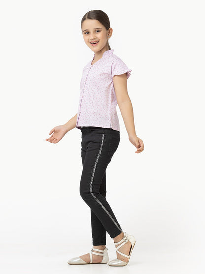 Edenrobe - Girl's Light Pink Fusion Top - EGTW22-025