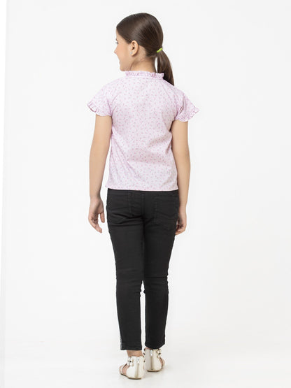 Edenrobe - Girl's Light Pink Fusion Top - EGTW22-025