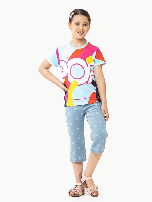 Edenrobe - Girl's Light Blue Top - EGTK21-001