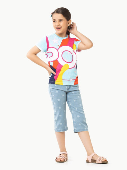 Edenrobe - Girl's Light Blue Top - EGTK21-001