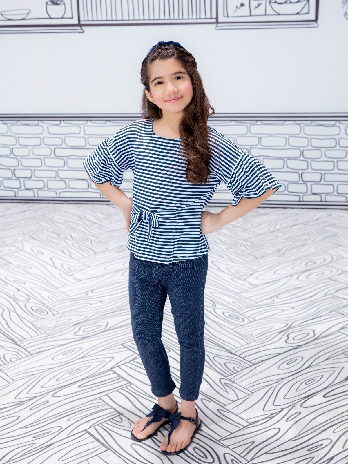 Edenrobe - Girl's Navy Blue Top - EGTK21-014