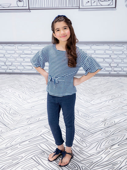 Edenrobe - Girl's Navy Blue Top - EGTK21-014